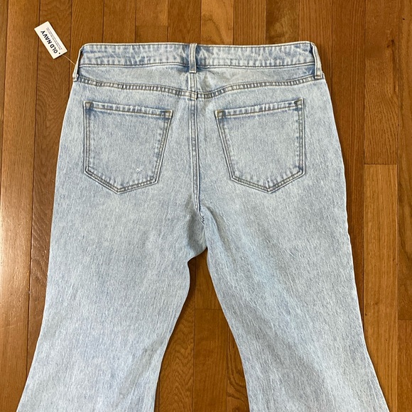 Old navy mid rise super flare jeans bell bottom size 10 flare distressed - Picture 6 of 8